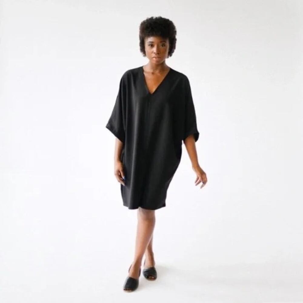 Hdh Basics Hackwith Design House Euc V-Neck Dress… - image 1